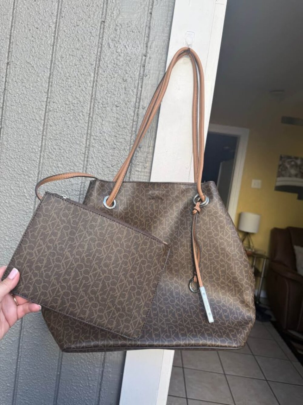calvin klein gabrianna tote